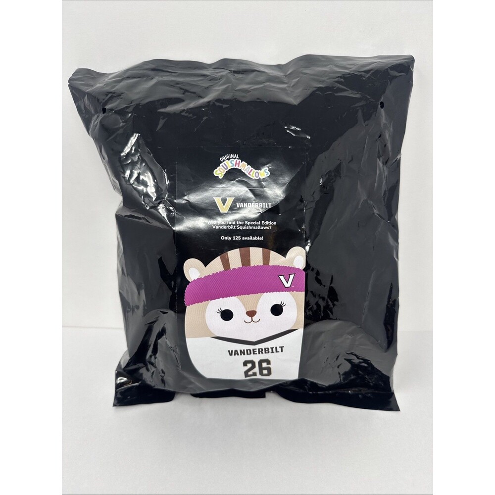 Squishmallow Vanderbilt Basketball Pink Squirrel #26 Sealed Blind Bag RARE NEW